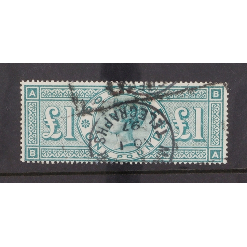 46 - GB - QV £1 green used, SG212 cat £675