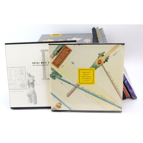 49 - GB - Royal Mail hardback Year Books, starting with No 1 (1984), 85, 86 x2, 87, 88, 89 x2, 90, 91, 92... 