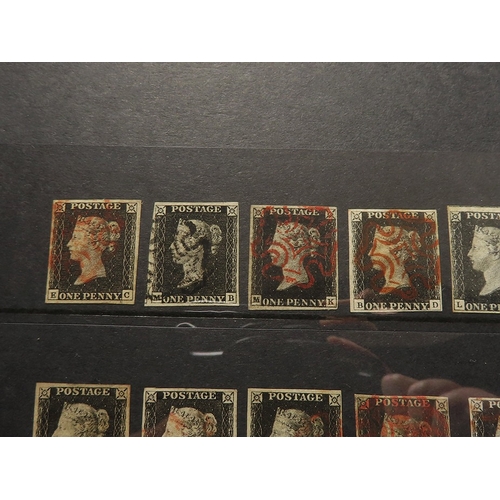 57 - GB & Commonwealth collection in two stockbooks, with no less than 26 Penny Blacks, in mixed conditio... 