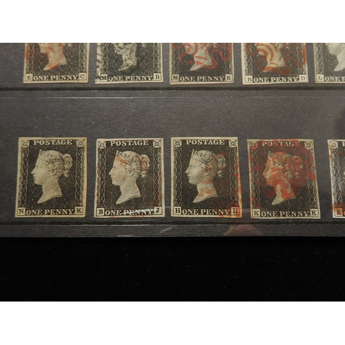57 - GB & Commonwealth collection in two stockbooks, with no less than 26 Penny Blacks, in mixed conditio... 