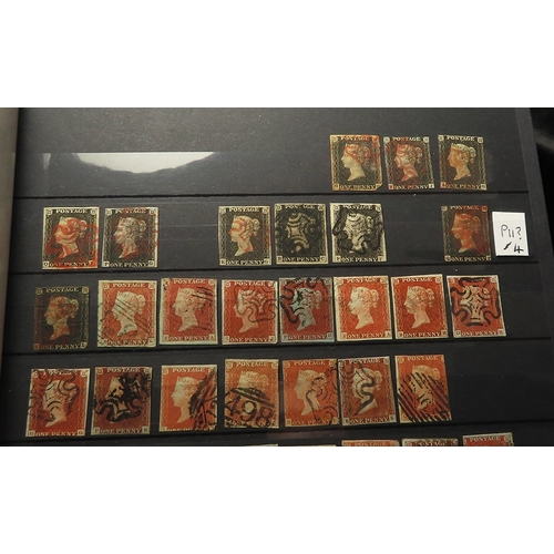 57 - GB & Commonwealth collection in two stockbooks, with no less than 26 Penny Blacks, in mixed conditio... 