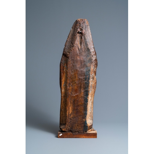 107 - A large oak figure of a Golgotha Madonna, 15th C.H.: 81 cm  Provenance: - The Davioud-Larminet colle... 