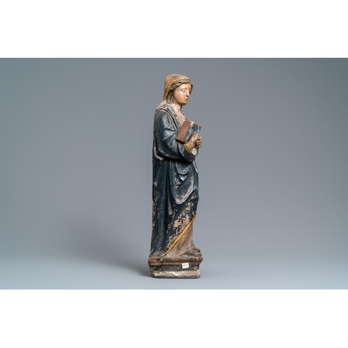 140 - A polychromed stone figure of Saint Appolonia of Alexandria, ca. 1540H.: 64,5 cm  Provenance: - The ... 