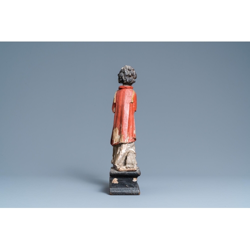 165 - A polychromed wooden figure of a kneeling praying angel, ca. 1500H.: 42 cm  Provenance: - The Daviou... 