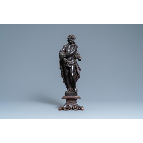 167 - An oak 'Ecce Homo' figure, ca. 1600H.: 50 cm  Provenance: - The Davioud-Larminet collection, Lille, ... 