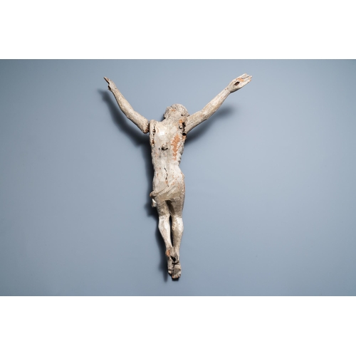 175 - A large monochromed oak figure of Christ, 1st half 16th C.H.: 93,5 cm  Provenance: - The Davioud-Lar... 