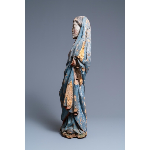 188 - A polychromed oak figure of a monk, 2nd half 15th C.H.: 76 cm  Provenance: - The Davioud-Larminet co... 