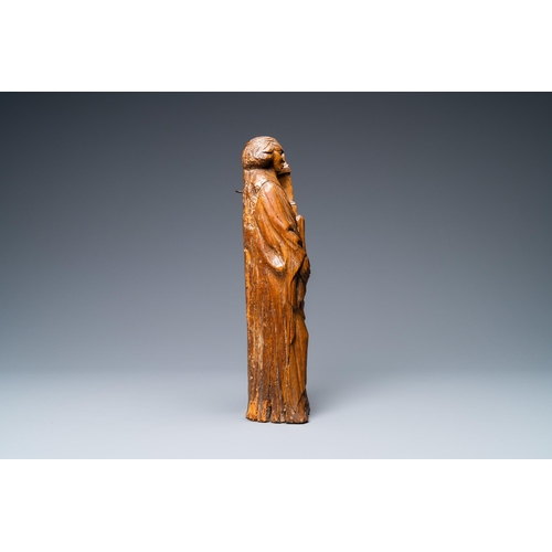 191 - An oak figure of Saint Barbara, ca. 1500H.: 32,5 cm  Condition: Recarved.  Provenance: - The Davioud... 