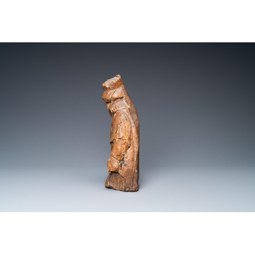 192 - An oak figure of a prophet with traces of polychromy, 16th C.H.: 31 cm  Provenance: - The Davioud-La... 