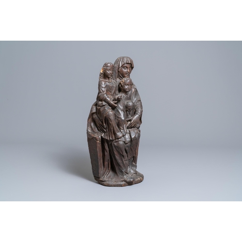 193 - An oak Saint Anne Trinity group, ca. 1540H.: 63 cm  Provenance: - The Davioud-Larminet collection, L... 