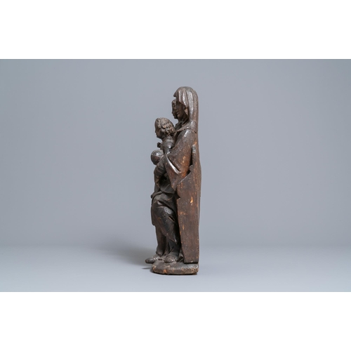 193 - An oak Saint Anne Trinity group, ca. 1540H.: 63 cm  Provenance: - The Davioud-Larminet collection, L... 