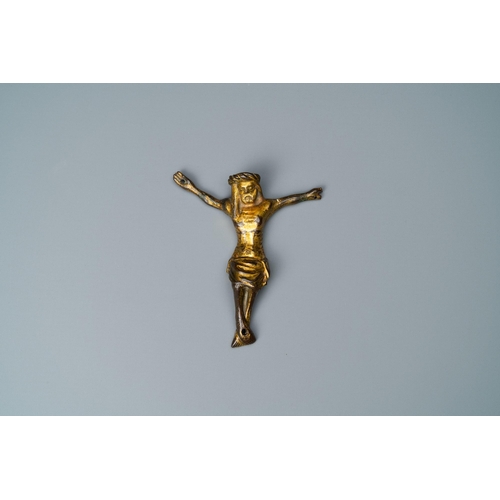 30 - A gilt-bronze Corpus Christi, France, 14th C.H.: 12,5 cm - L.: 10,5 cm  Provenance: - The Davioud-La... 