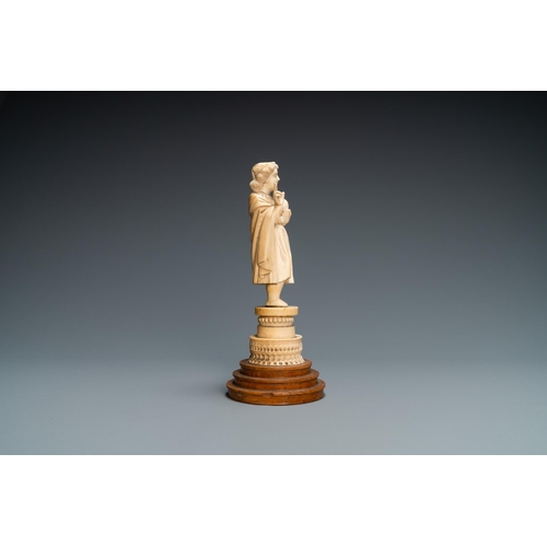 36 - An Indo-Portuguese ivory figure of the Christ Child blessing, probably Goa, 17th C.Lot subject to CI... 