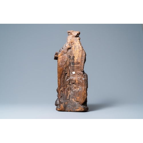 55 - An oak figure of Saint-Catharine of Alexandra, Upper Rhine area, Germany, ca. 1520H.: 62 cm  Provena... 