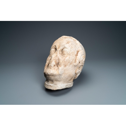 72 - A large marble head of a prelate, Italy, 17th C.Dim.: ca. 37 x 27 x 24,5 cm  Provenance: - The Davio... 