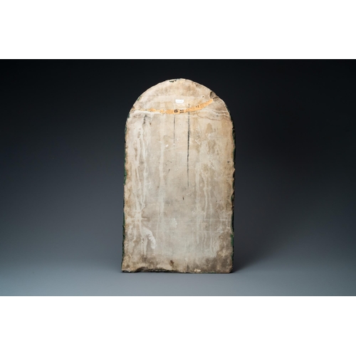 77 - Italian school, 19th C., after Desiderio da Settignano (1430-1464): a marble bas-relief with a Virgi... 