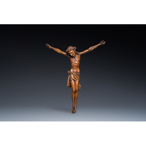 1287 - A Flemish carved oak Corpus Christi, 16th C.H.: 43,5 cm - L.: 40,5 cm
 
 Provenance:- The collection... 