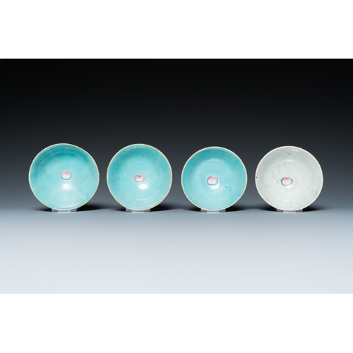 13 - Eleven Chinese famille rose bowls, 19/20th C.Dim.: 27 x 21,5 x 7 cm (the largest bowl)Dia.: 12 cm - ... 