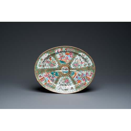 21 - An extensive collection of Chinese Canton famille rose porcelain, 19th C.L.: 42 cm (the platter)H.: ... 