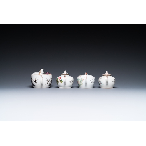 51 - A varied collection of Chinese famille rose and qianjiang cai porcelain, 19th/20th C.Dim.: 33,5 x 22... 