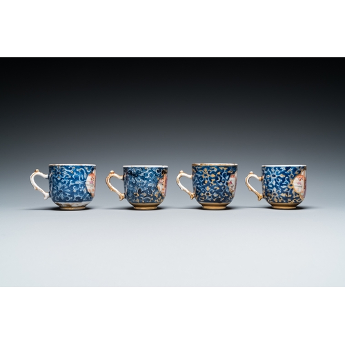 227 - A Chinese famille rose 18-piece 'mandarin subject' tea service, QianlongL.: 20 cm - H.: 14,5 cm (the... 