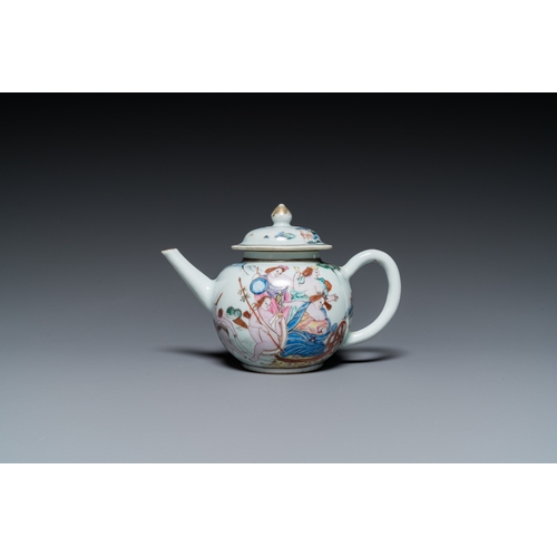 247 - A Chinese famille rose 'Four elements' teapot and cover, QianlongL.: 17 cm - H.: 11,5 cm
 
 Represen... 