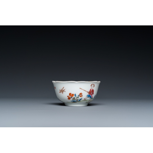 307 - A Chinese famille rose 'elephant rider' cup and saucer, YongzhengDia.: 10 cm (the saucer)Dia.: 6,5 c... 