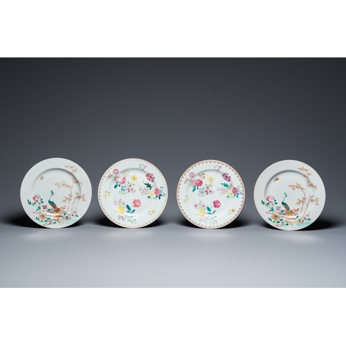 331 - Sixteen Chinese famille rose plates, Yongzheng and laterDia.: 23 cm (the largest)