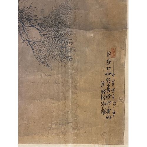 385 - Luo Qing ç¾æ¸ (1821-1899): 'Four scrolls with figures in rocky landscapes', ink and colour on pape... 