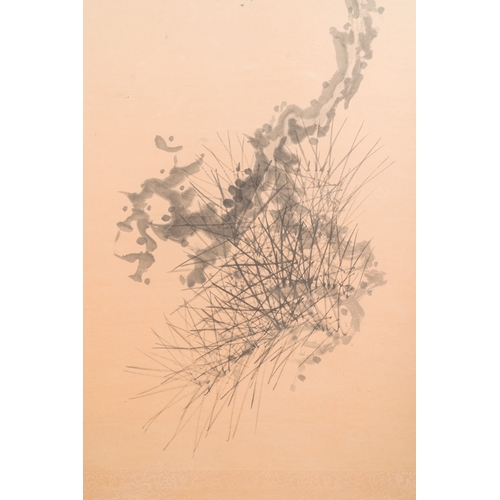 386 - Hua Ao è¯é°² (China, 19th C.): 'Pine tree branch', ink on paper, 2nd half 19th C.Dim.: 253 x 65,5 c... 