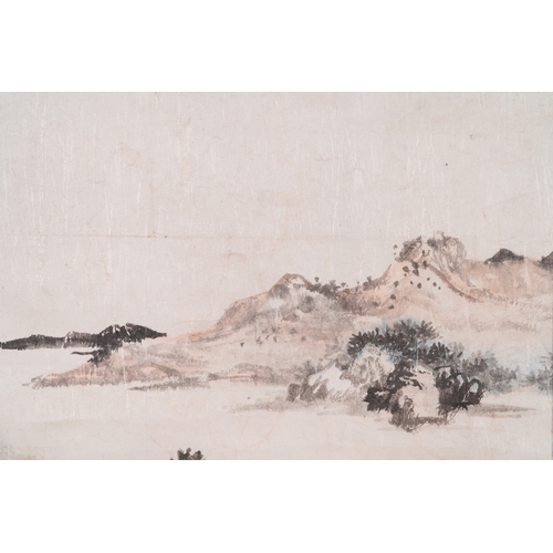 401 - Zeng Youhe æ¾å¹¼è· (1925-2017): 'Landscape', ink and colour on paperDim.: 130 x 54,5 cm (the scrol... 