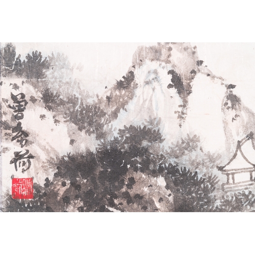 401 - Zeng Youhe æ¾å¹¼è· (1925-2017): 'Landscape', ink and colour on paperDim.: 130 x 54,5 cm (the scrol... 