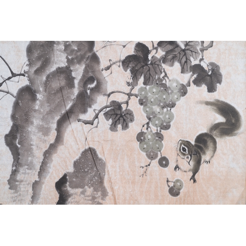 409 - Liu Ruihua åçè¯ (1971): 'Squirrels and grapes', ink and colour on paper, dated 1995 and Jiang Y... 