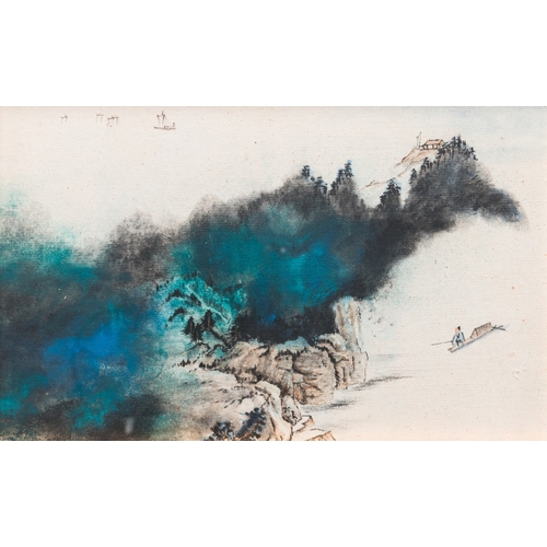 416 - Follower of Zhang Daqian å¼µå¤§å (1898-1983): 'Landscape', ink and colour on paperDim.: 43 x 34,5 ... 