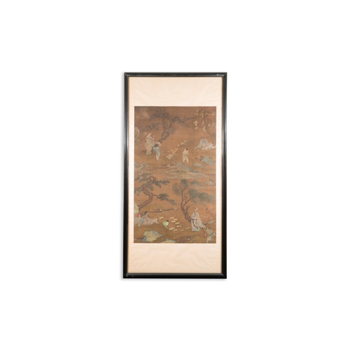 427 - Chinese school: 'Gathering of the sages in four landscapes representing the four seasons', ink and c... 