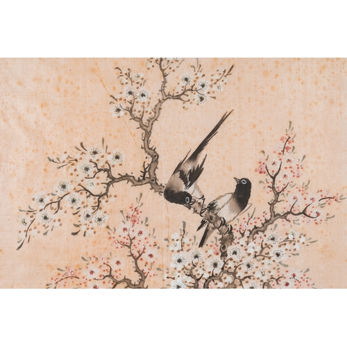 432 - Wang Chengxun çæ¿å³ (19/20th C.): 'Four paintings with fine birds', ink and colours on silk, Rep... 