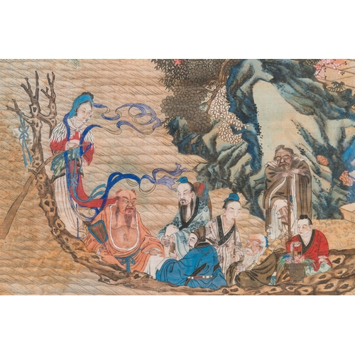 433 - Wang Chengxun çæ¿å³ (19/20th C.): 'Six romantic view of life in ancient China', ink and colours ... 