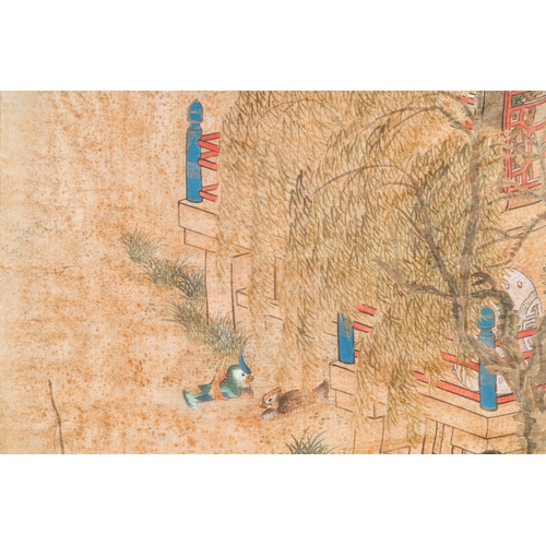 433 - Wang Chengxun çæ¿å³ (19/20th C.): 'Six romantic view of life in ancient China', ink and colours ... 