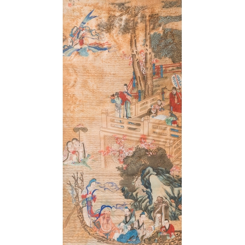 433 - Wang Chengxun çæ¿å³ (19/20th C.): 'Six romantic view of life in ancient China', ink and colours ... 