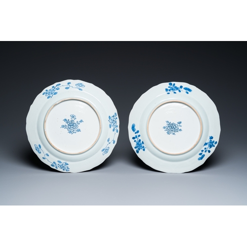 680 - Three Chinese blue and white 'Xi Xiang Ji' dishes, QianlongDia.: 35 cm (the largest)