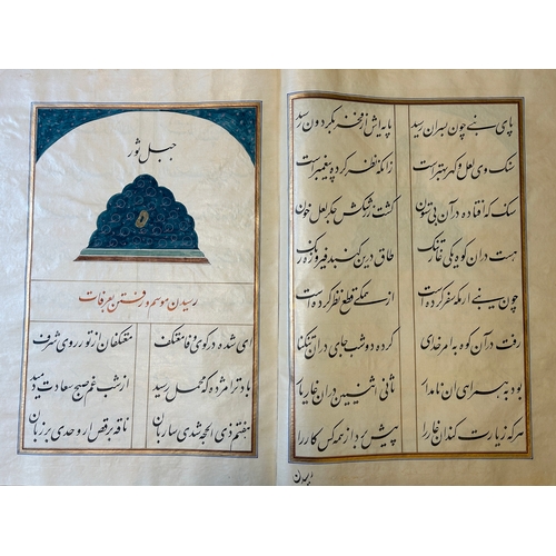 1117 - Muhyi al-Din al-Lari (d. 1526): Kitab Futuh Al-Haramayn, luxurious manuscript in large format in lea... 