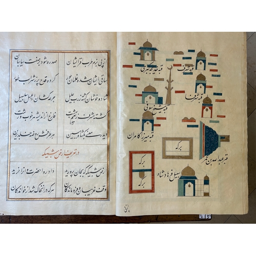 1117 - Muhyi al-Din al-Lari (d. 1526): Kitab Futuh Al-Haramayn, luxurious manuscript in large format in lea... 