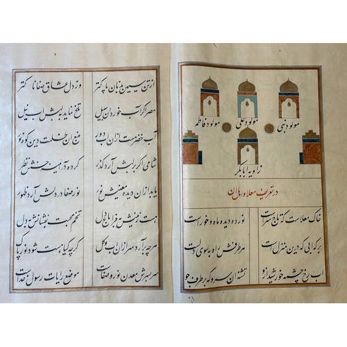 1117 - Muhyi al-Din al-Lari (d. 1526): Kitab Futuh Al-Haramayn, luxurious manuscript in large format in lea... 