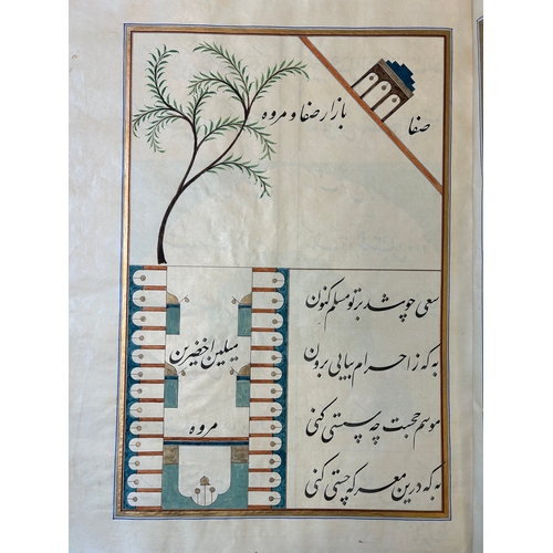 1117 - Muhyi al-Din al-Lari (d. 1526): Kitab Futuh Al-Haramayn, luxurious manuscript in large format in lea... 