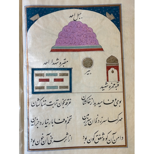 1117 - Muhyi al-Din al-Lari (d. 1526): Kitab Futuh Al-Haramayn, luxurious manuscript in large format in lea... 