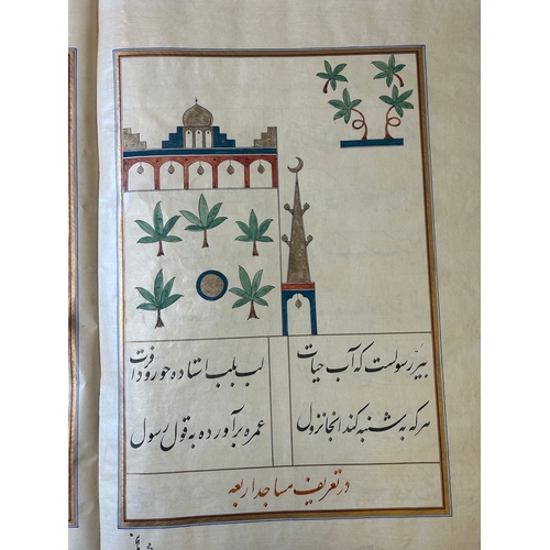 1117 - Muhyi al-Din al-Lari (d. 1526): Kitab Futuh Al-Haramayn, luxurious manuscript in large format in lea... 