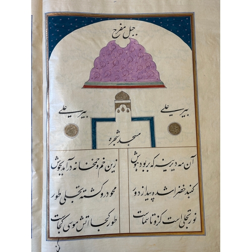 1117 - Muhyi al-Din al-Lari (d. 1526): Kitab Futuh Al-Haramayn, luxurious manuscript in large format in lea... 