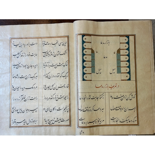 1117 - Muhyi al-Din al-Lari (d. 1526): Kitab Futuh Al-Haramayn, luxurious manuscript in large format in lea... 