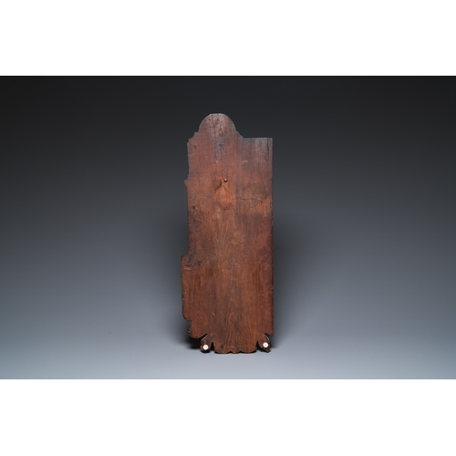 1204 - Three carved wooden panels, France and Flanders, 17th C.Dim.: 66 x 25 cm (the panel depicting Saint ... 