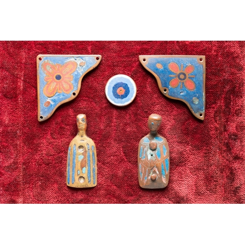 1211 - 13 Limoges enamel fragments, France, 11/13th C.Dim.: 22,5 x 17 cm (the total mounted surface) Dim.: ... 